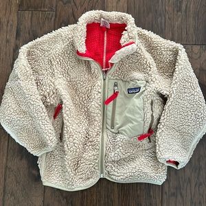Classic Retro Kids Patagonia High Pile Fleece Jacket sz 7/8